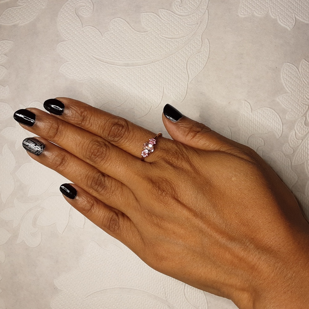 925 Morganite And Pink Sapphire Ring. - Picture 5 of 10